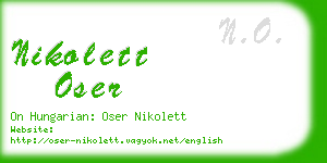 nikolett oser business card